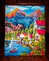 Рисование по номерам "Прибрежный городок", 40х50 см (А084)