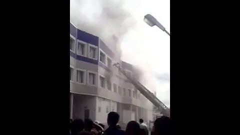Горит крытый рынок в Королеве 28.08.15