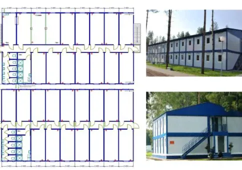 Двухэтажный бытовой городок МЗ-36 из 36-ти блок-контейнеров-3