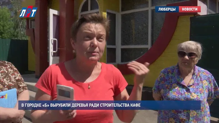 В Городке «Б» вырубили деревья ради строительства кафе