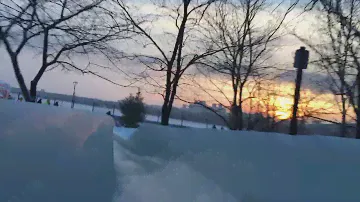 Ледовый городок Новосибирск. Высокая горка